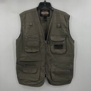 GUIDE GEAR Men's Full Zip Concealment, Photography, Shooting Vest Green Size L